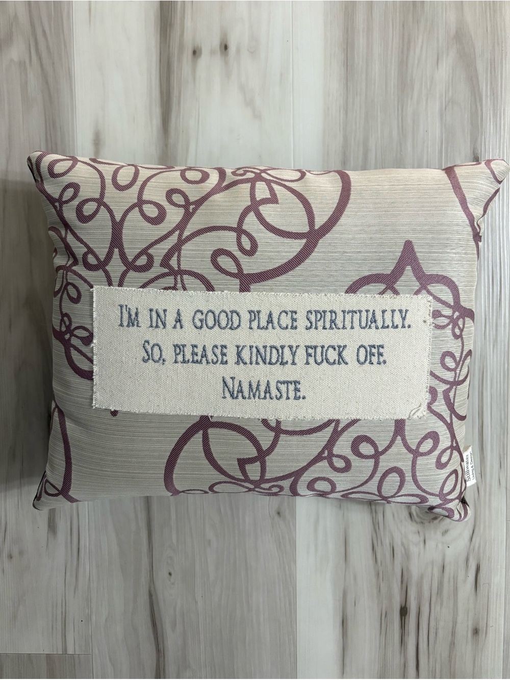 Stillwater Living & Design Handcrafted Pillow, Taupe, Mauve, Brown, 10” x 13”
